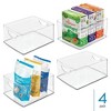 iDesign Pantry Organizer Bins with Handles - Storage Bins for Cabinets or Fridge - Set of 4 - Clear - 2 of 3