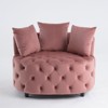 NicBex Couches for Living Room 36.6" Sofa Chair Accent Chair Modern Velvet Upholstered Sofa Couch Classical Barrel Chair with 3 Throw Pillows - 4 of 4