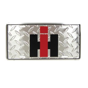 International Harvester IH Logo Diamond Plate License Plate 8325 - 1 of 1