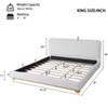 Christopher Knight Home Beau Modern Boucle Upholstered Platform Bed with Curved Headboard - 3 of 4