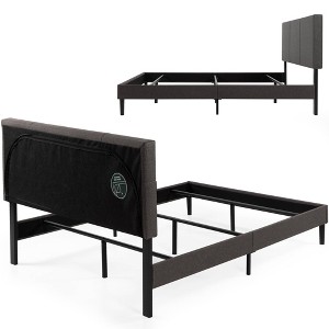 Cambril Upholstered Bed Frame Gray - Zinus - 1 of 4
