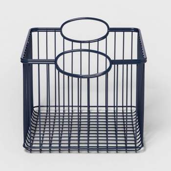 Medium Wire Stackable Kids' Storage Basket Navy - Pillowfort™