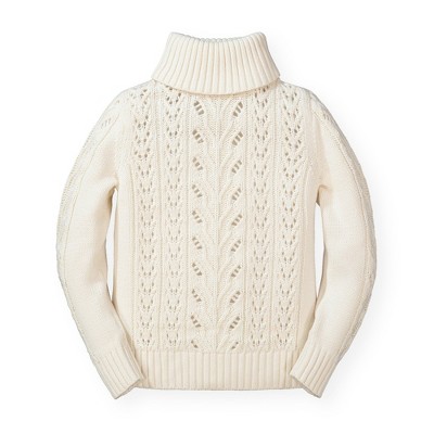 Hope & Henry Girls' Pointelle Turtleneck Sweater, Infant