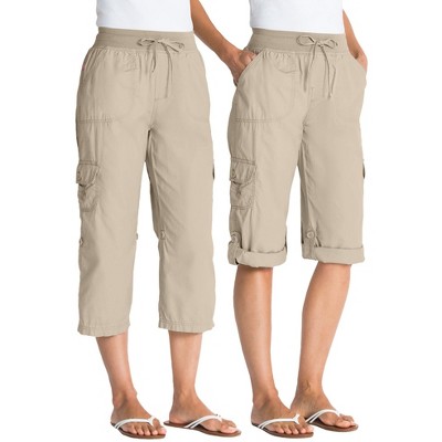 Woman Within Women's Plus Size Petite Convertible Length Cargo Capri/Bermuda