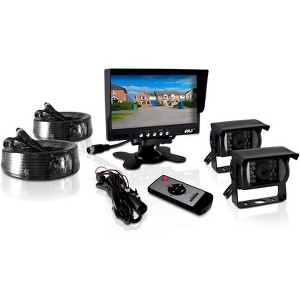 Pyle 7 Backup Camera & Monitor Video System with Dual Cameras (PLCMTR72) - Weatherproof, 12-24V - 1 of 4