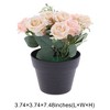 Unique Bargains Artificial Plants Rose Plastic 3.74"x3.74"x7.48" 1 Pc - 3 of 4