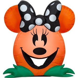 Gemmy Airblown Inflatable Cutie Minnie Mouse Disney, 3 ft Tall, Orange - 1 of 4
