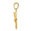 Black Bow Jewelry 14k White or Yellow Gold Horse Head and Horseshoe Pendant, 15mm - 2 of 4