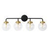 POWLIG Modern Vanity Light Fixture - Bathroom Mirror Lighting with Clear  Glass Globe Shades - 2 of 4