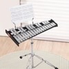 VEVOR 30 Note Glockenspiel Xylophone Bell Kit, Professional Percussion Instrument Set with Mallets, Drum Sticks, Music Stand,  Gray - 2 of 4