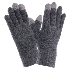Unique Bargains Touchscreen Winter Anti-Slip Common Size Warm Hiking Gloves 8.7" x 3.5" 1 Pair - 1 of 4