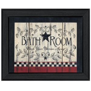 "Bathroom" by Linda Spivey, Ready to Hang Framed Print, Black Frame - 1 of 1