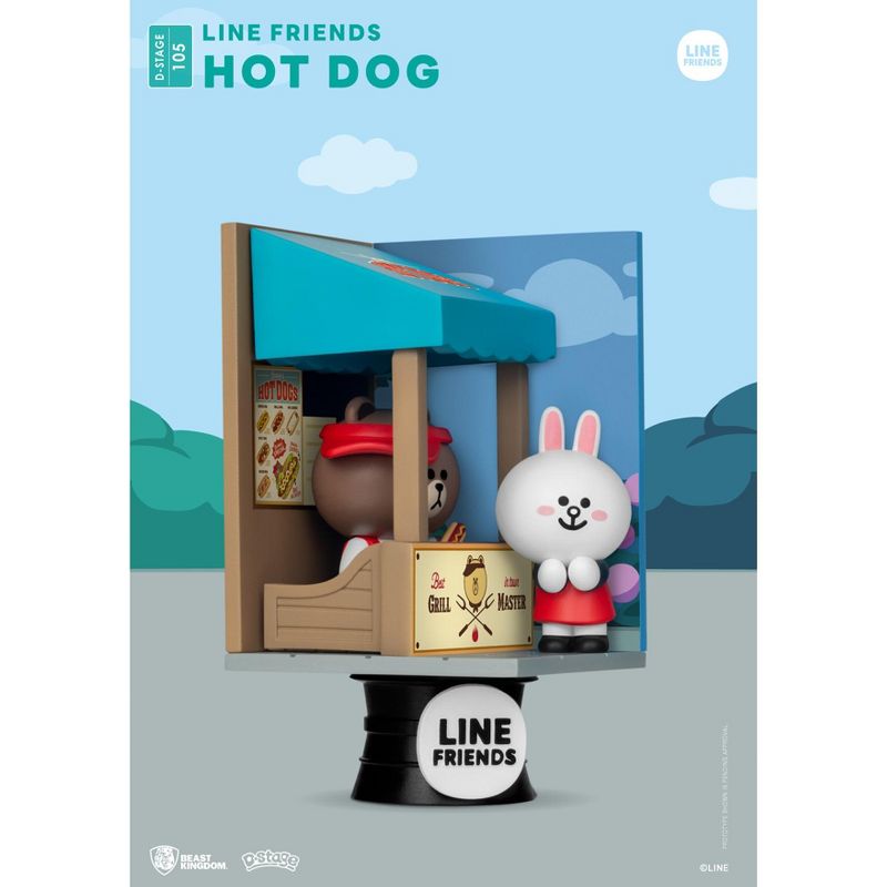 Line Friends Diorama Stage-105-Line Friends-Hot Dog (D-Stage), 3 of 5