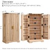SinCiDo Fluted Kitchen Pantry with Doors and Adjustable Shelves, Modern Pantry Cabinet with Drawer, Wood Cupboard for Kitchen - 3 of 4