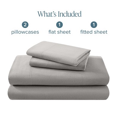 100% Cotton Flannel Sheet Set by Bare Home
