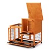 LAOTIES Detachable Wooden Rabbit Hutch With Wheels,Removable Trays,Waterproof Roof And Large Play Area For Rabbits And Small Animals - 4 of 4