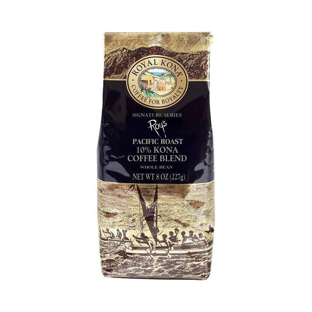 Royal Kona Roy's Medium Roast Whole Bean Coffee - 8oz