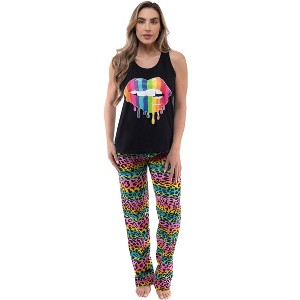 Just Love Womens Tank & Pant Cute Pajama Set - Ribbed PJ Sets Sleepwear Loungewear - 1 of 3