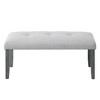 Vynxaria Rustic Farmhouse Dining Set: Rectangular Table, Upholstered Chairs & Bench, Solid Wood - 3 of 4