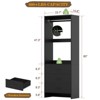 Aheaplus 24'' Freestanding Closet Organizer System with Hanging Rods and Drawers - 3 of 4