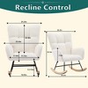 Racxily Teddy Fabric Nursery Rocking Glider Chair - 3 of 4
