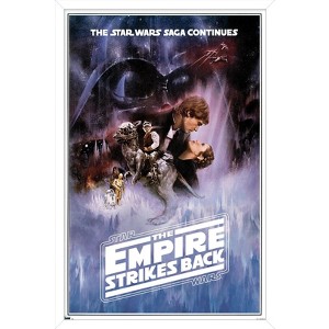 Trends International Star Wars: The Empire Strikes Back - One Sheet (No Billing Block) Framed Wall Poster Prints - 1 of 4