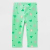 Toddler Girls' 2pk Adaptive St. Patrick's Day Capri Leggings - Cat & Jack™ Lilac Purple/Lime Green - image 2 of 3