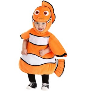 HalloweenCostumes.com 12/18mo   Disney Pixar Infant Nemo Costume | Disney Kids Costumes, White/Orange/Black - 1 of 4