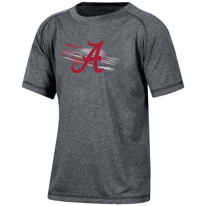 NCAA Alabama Crimson Tide Boys&#39; Gray Poly T-Shirt, 1 of 4