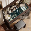 HDZNVF 43.4 inch Makeup Table with Large Mirror and 3 Drawers, Black - 3 of 4