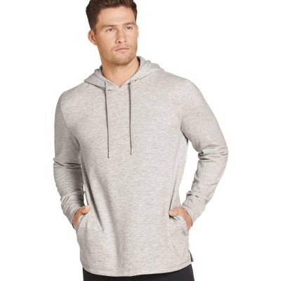 Jockey Mens Lightweight Fleece Pullover Hoodie S Light Grey Heather ...