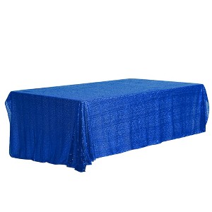 Unique Bargains Polyester Sequin Dining Room Parties Dances Rectangle Tablecloth 1 Pc - 1 of 4