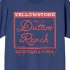 Yellowstone Dutton Ranch Square Art Crew Neck Short Sleeve Navy Unisex Adult T-shirt - 2 of 2
