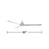 Casa Vieja 60" Sailplane Modern Industrial Indoor Outdoor Ceiling Fan 3 Blade Remote Control Silver Finish Bedroom Patio Living Room Damp Rated - 4 of 4