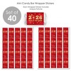 Big Dot of Happiness Lunar New Year - Fortune Mini Candy Bar Wrapper Stickers - 2026 Year of the Horse Small Favors - 40 Count - 3 of 4