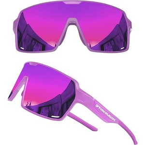grinderPUNCH Polarized Sport Sunglasses for Men and Women, Lightweight Sun Glasses with UV Protection for Snow Hiking Cycling Running Fishing (Black) - 1 of 4