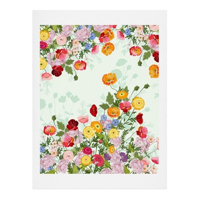 Deny Designs 11"x14" Iveta Abolina Emmaline Art Print Unframed Wall Poster Green: Matte Finish, Bohemian Style, Botanical Digital Art