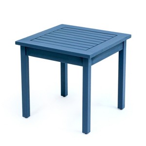 JONATHAN Y Archer 18.9" Modern Classic Square Slatted Solid Acacia Wood Indoor/Outdoor Adirondack Side Table - 1 of 4