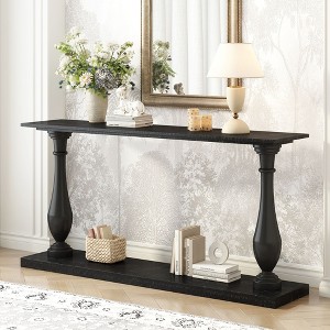 NicBex Elegant and Vintage Console Table with Vase-Leg Design,Narrow Entryway Table with Bottom Shelf for Living Room,Hallway - 1 of 4
