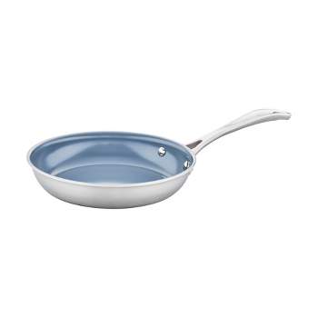 HexClad 14 inch Hybrid Stainless Steel Frying Pan with Glass Lid, Nonstick  