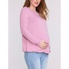 Women's Crewneck Long Sleeve Draped Nursing Tee | Motherhood Maternity - 3 of 4