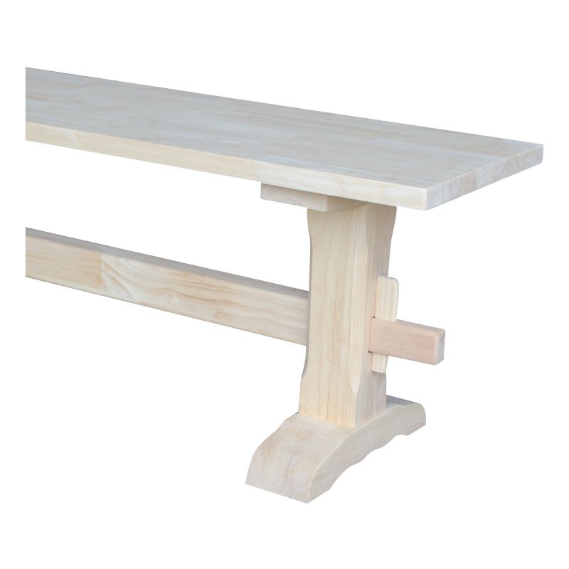 72" Trestle Bench Unfinished - International Concepts, 5 of 10