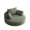 TiramisuBest 55''L Corduroy Chenille Foam Single Swivel Chair, Fluffy Modern Sleeper, 360 Degree Swivel Chair for Living Room, Bedroom - 3 of 4