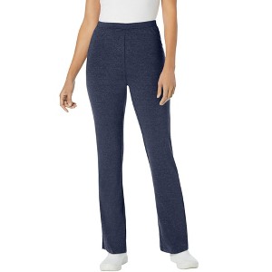 Woman Within Plus Size Tall Stretch Cotton Bootcut Pant - 1 of 4