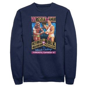 Mens WWE Hulk Hogan VS The Ultimate Warrior Poster Sweatshirt - 1 of 4