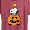 Women's - Peanuts - Snoopy Woodstock Pumpkin Short Sleeve Graphic T-Shirt - 2 of 4