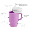 LunaLulinlk Tumbler – Adorable 9 oz. Training Cup with Toddler-Friendly Straw and Handle, Lilac - 3 of 4