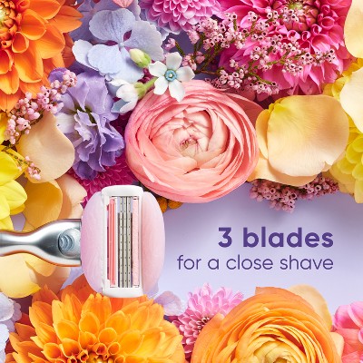 Venus + Rifle Paper Co. ComfortGlide White Tea 3-Blade Women's Razor Blade Refills - 4ct