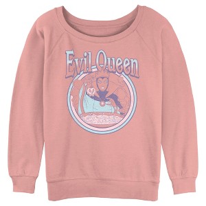 Juniors Womens Snow White and the Seven Dwarves Evil Queen Pastel Logo Sweatshirt - 1 of 3