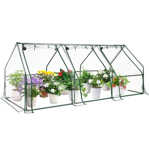 Mini Greenhouse for Outdoor,Portable Greenhouse  Outdoor Garden w/ Roll-up Zipper Door,Waterproof & UV Protected Green House for Garden Patio Backyard - 1 of 4